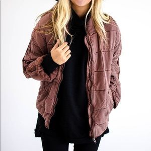 Free People Quilted Dolman Jacket